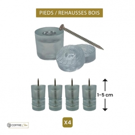 Pieds / Rehausses Bois (+1 à +5 cm)