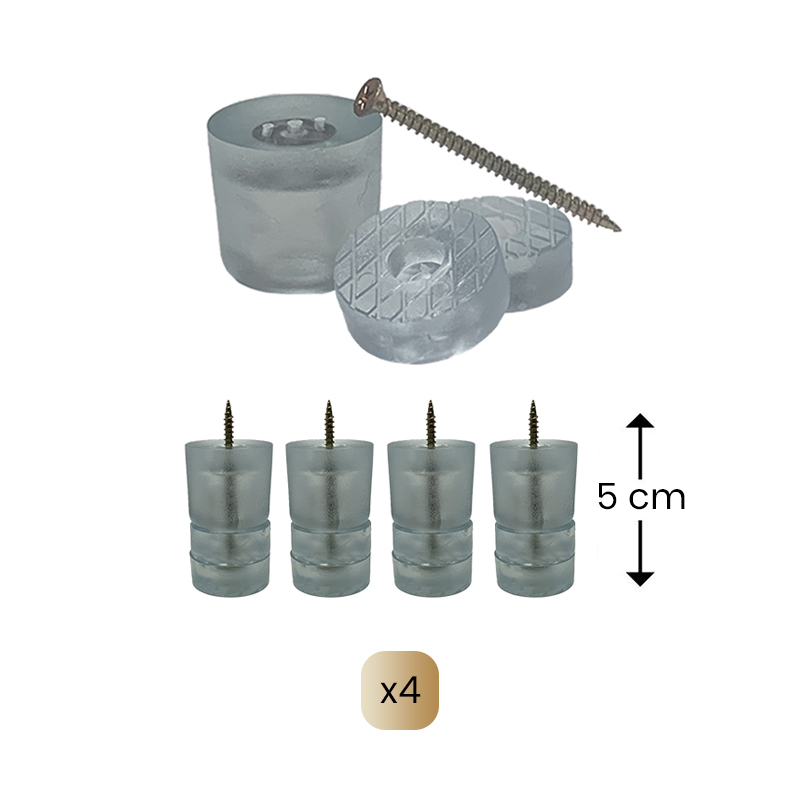Pieds rehausse coffres Pivert & Rossignol (+5 cm)