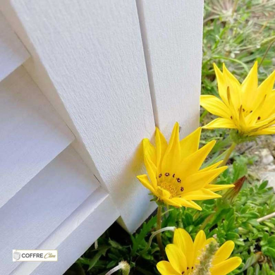 Texture effet bois à s'y méprendre Coffre Clim® Pelican Blanc en PVC Texture effet bois à s'y méprendre Coffre Clim® Pelican Blanc en PVC