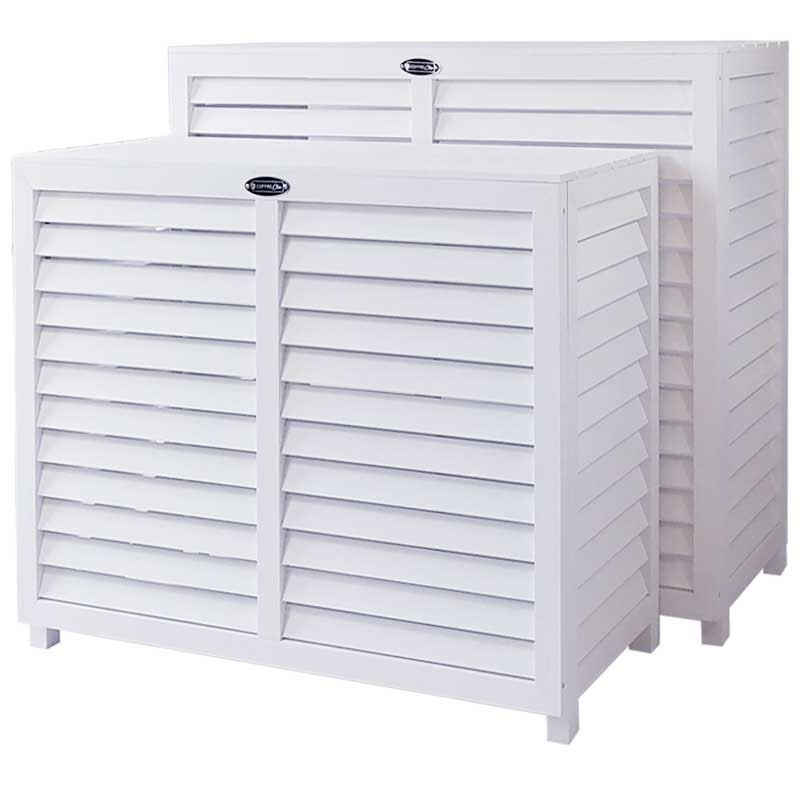 COFFRE CLIM® - Cache Clim PVC Effet Bois garanti Blanc - Modèle PELICAN